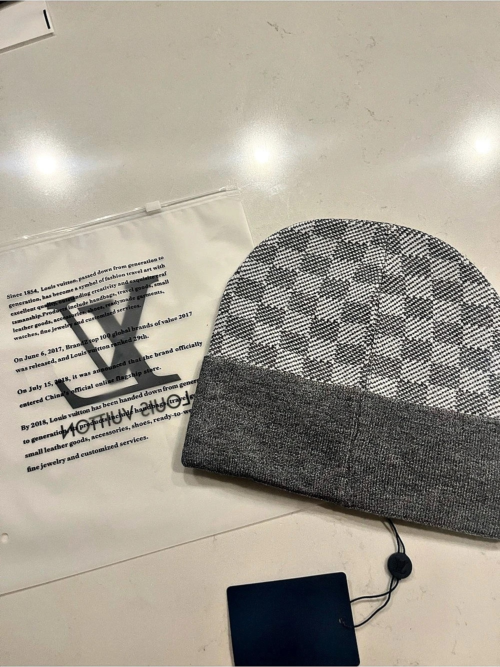 Lv grey beanie luxury